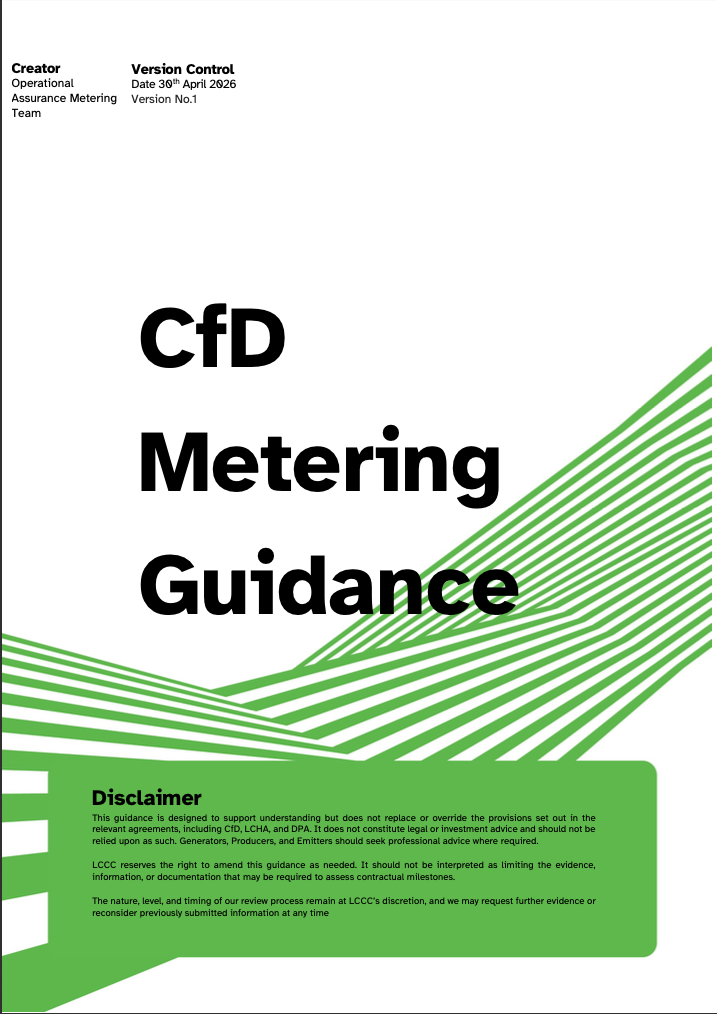 CfD Metering Guidance - Low Carbon Contracts